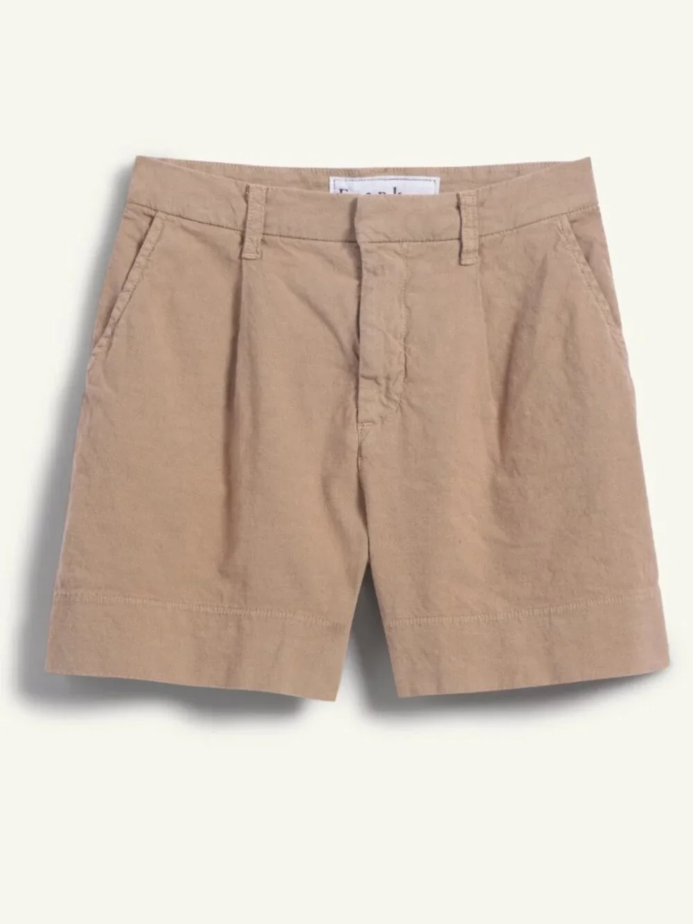 Frank & Eileen Waterford 12 Linen Shorts Tiramasu Brown - Picture 3 of 9
